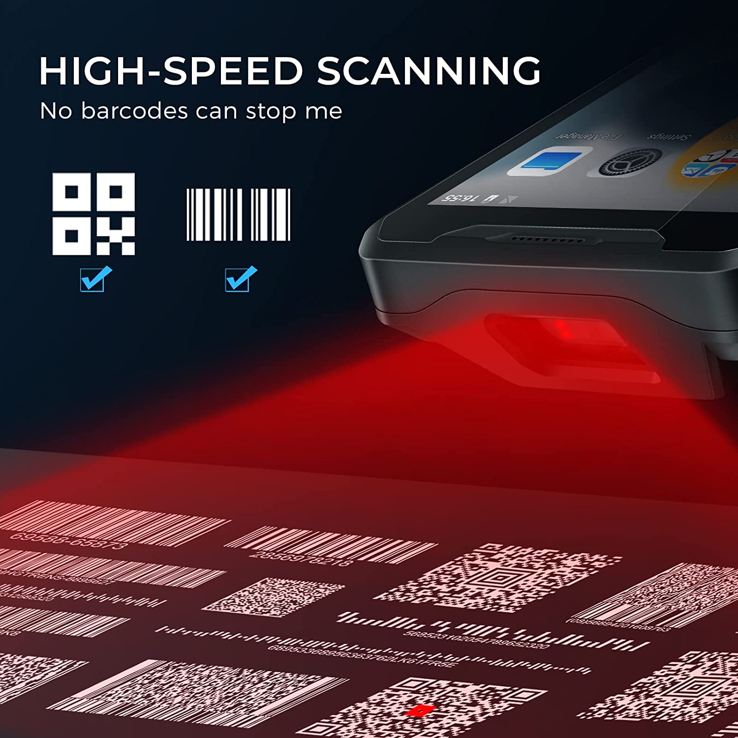 Barcode Scanner 2D - Android 9 4G Robustes Kabelloses Handheld-PDA917