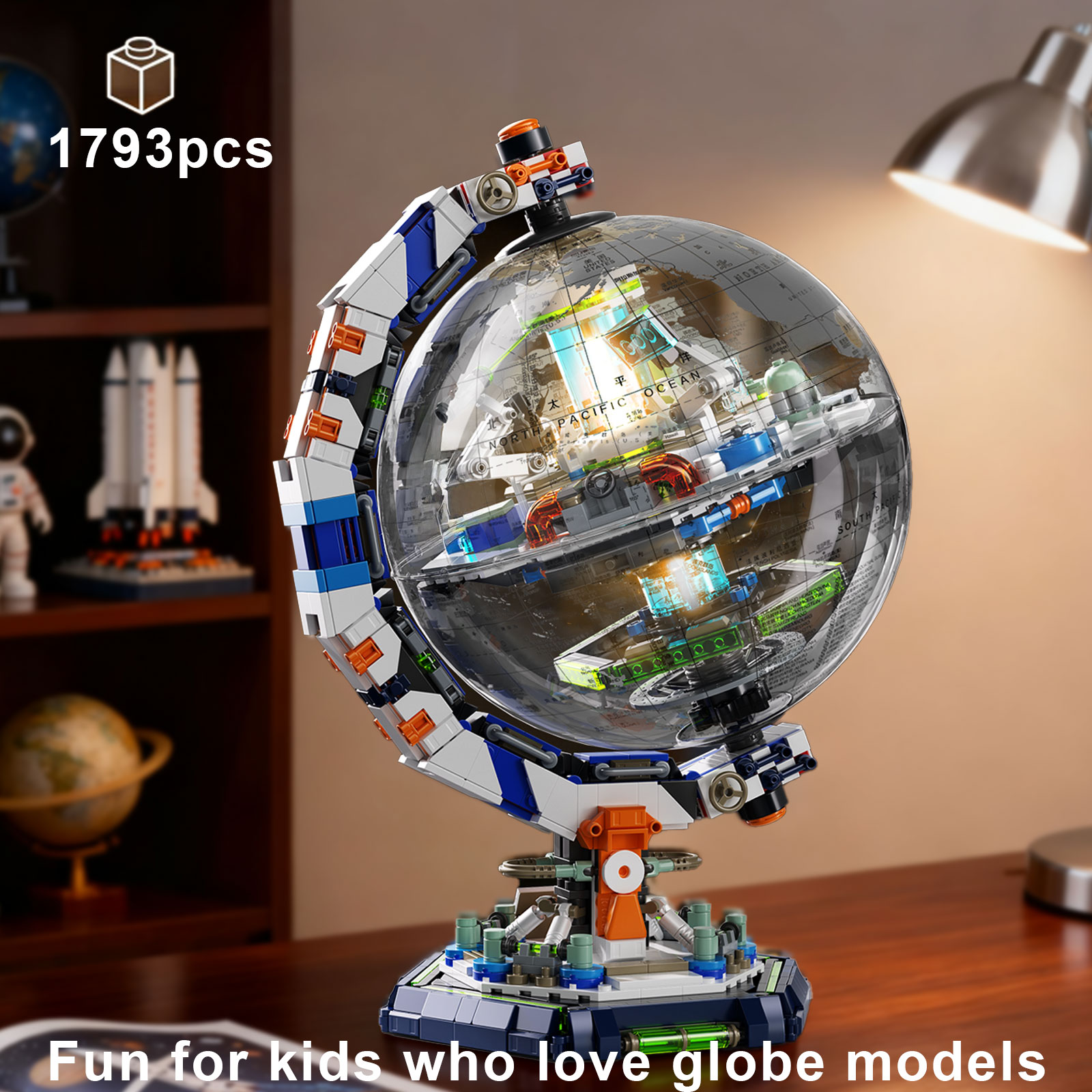 Tech Office Building - KAVOWORLD 1793-teiliges Sci-Fi Skyverse Globus Baustein-Set