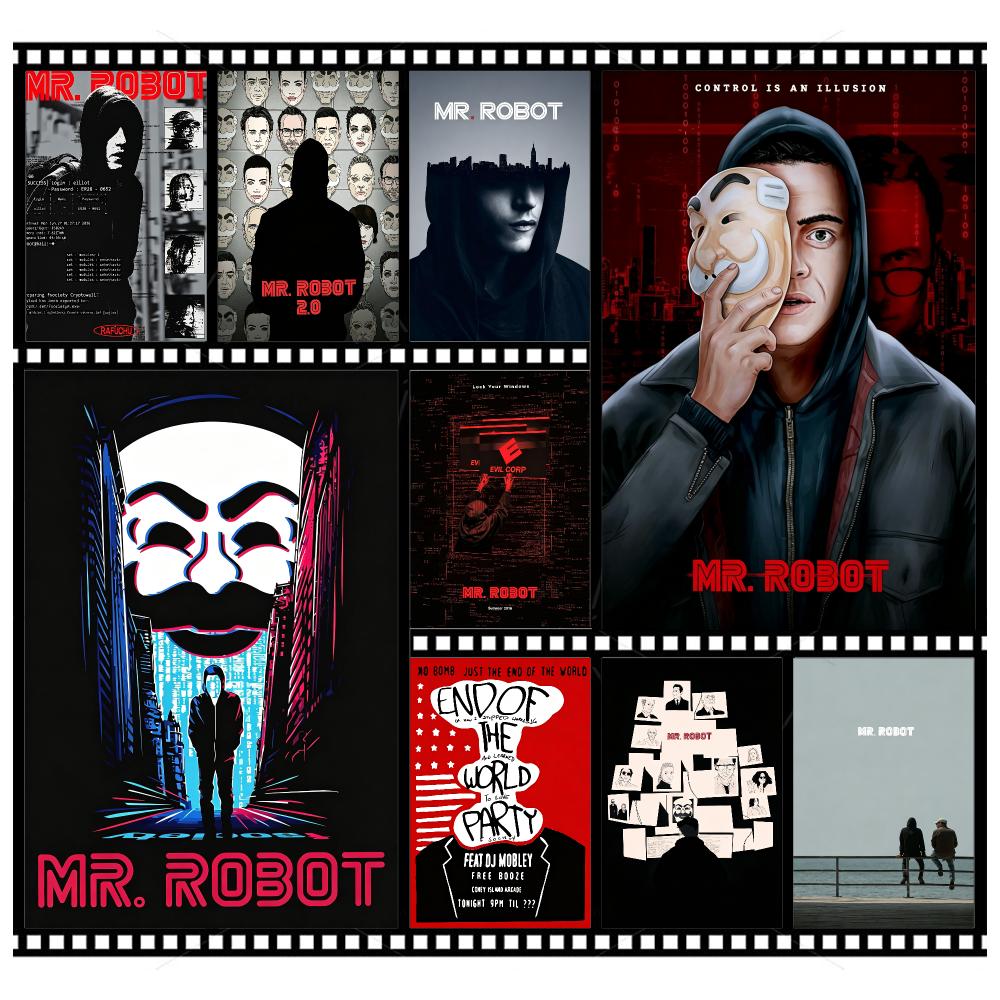 Tech Office Wall Decor - TV-Tech Psychologischer Thriller Mr. Roboter-Poster Wandkunst-Poster