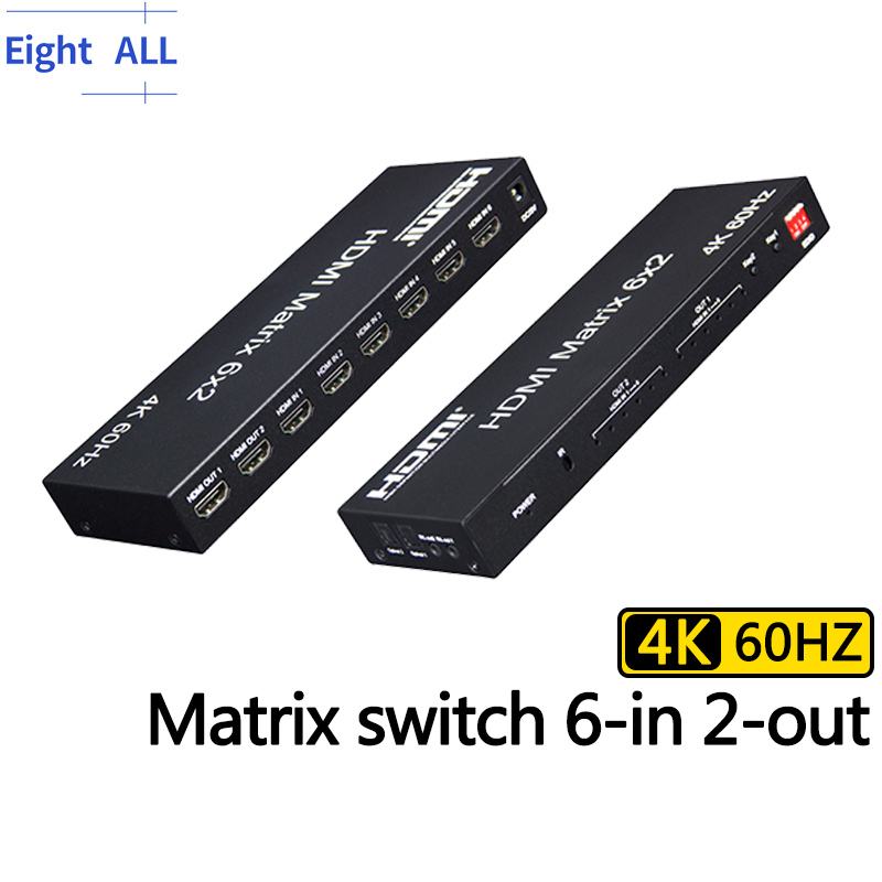 Hdmi Matrix Switch - Matrix schalter HDMI 6x2 4k 60Hz