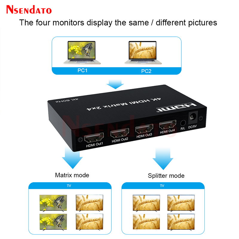 4K 60Hz HDMI-Matrix 2x4 für Do – Hdmi Matrix Switch Bewertung und Preis