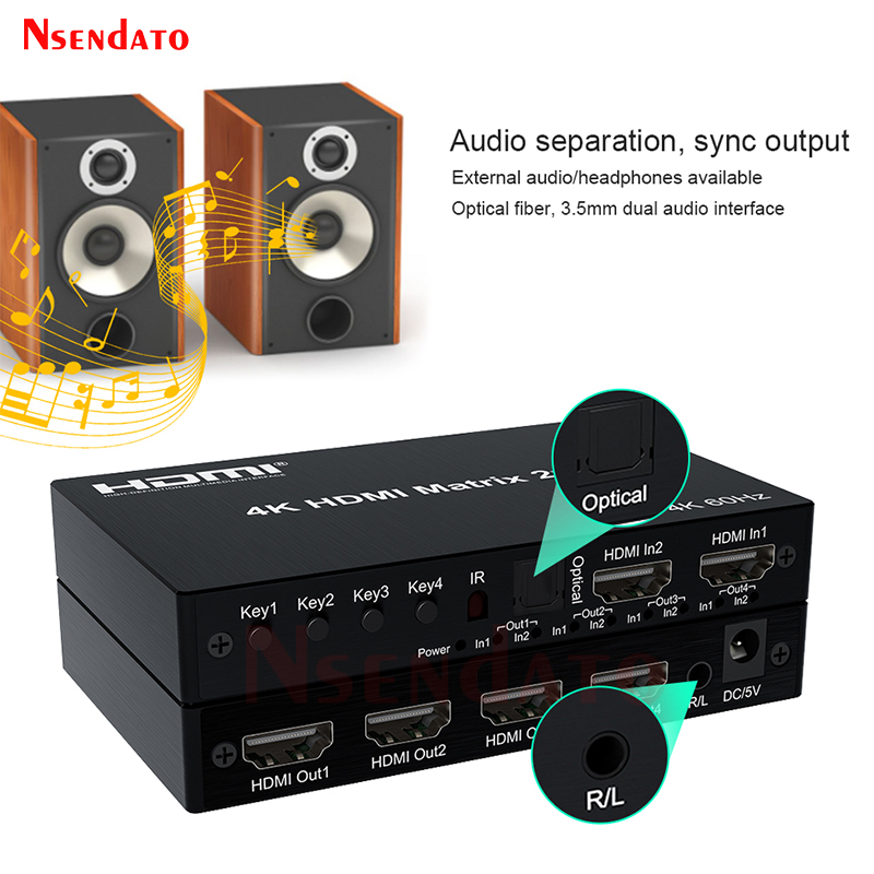 4K 60Hz HDMI-Matrix 2x4 für Do – Hdmi Matrix Switch Bewertung und Preis