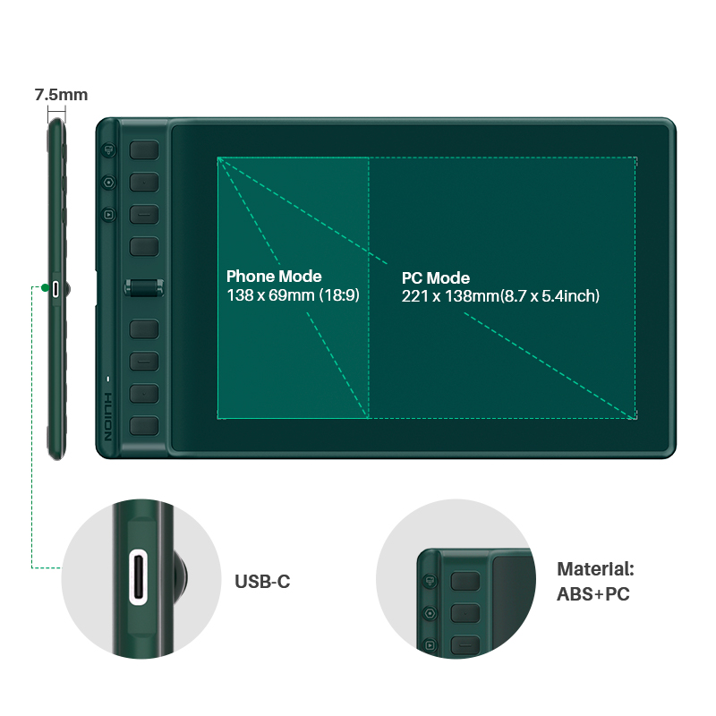 Mehrfarbige Grafiktabletts Hui – Drawing Pad Signature Bewertung und Preis