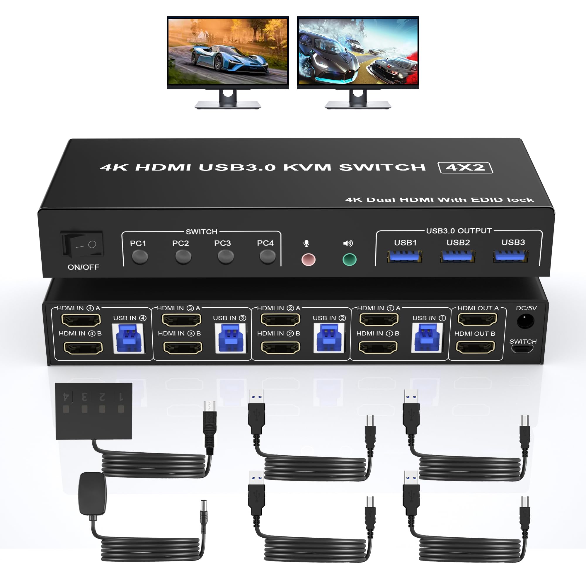 4K USB 3.0 KVM-Switch HDMI Dua – Hdmi Matrix Switch Bewertung und Preis
