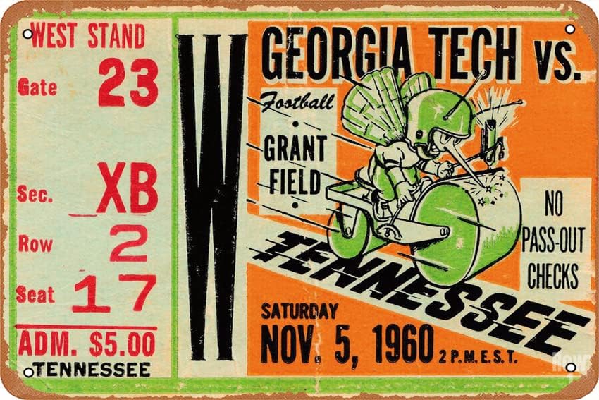 1960 GEORGIA TECH VS. TENNESSE – Tech Office Wall Decor Bewertung und Preis