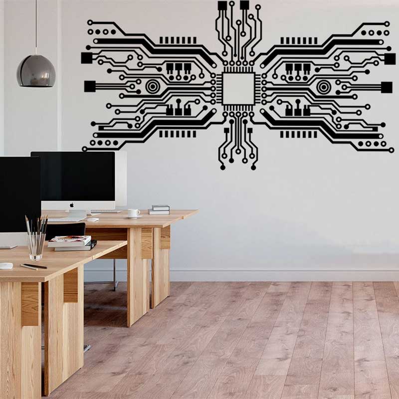 Platine Chip Wand Aufkleber Te – Tech Office Wall Decor Bewertung und Preis