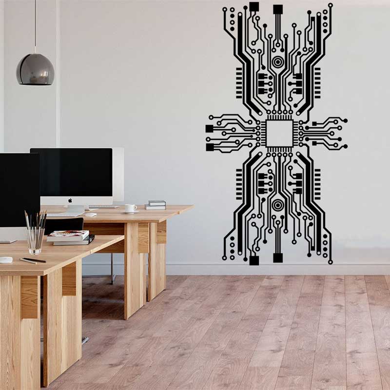 Platine Chip Wand Aufkleber Te – Tech Office Wall Decor Bewertung und Preis