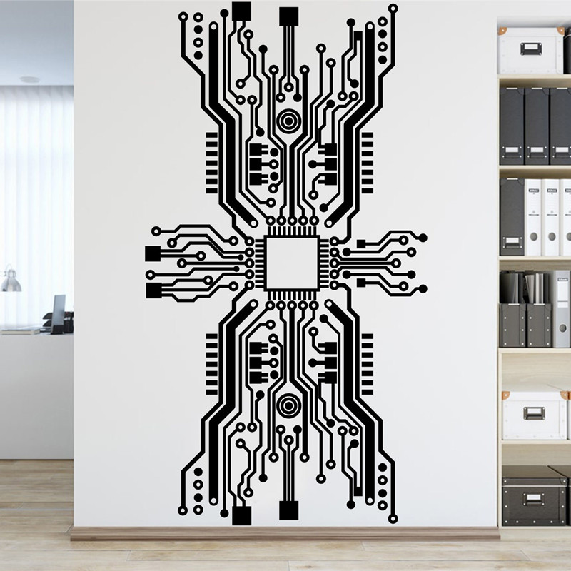 Platine Chip Wand Aufkleber Te – Tech Office Wall Decor Bewertung und Preis